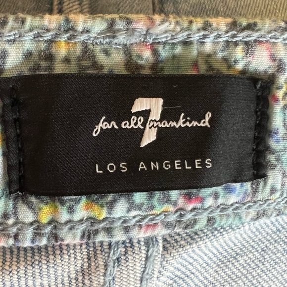 7 for all mankind patchwork ankle peggi jeans in laurel canyon blue -Sz 32, NWT - Picture 10 of 17